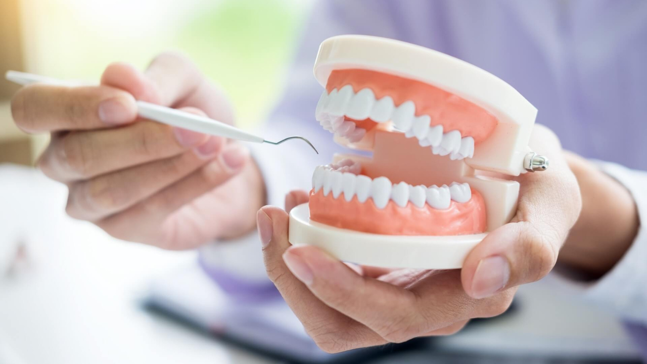 Metal braces, before and after